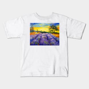 Lavender field Kids T-Shirt